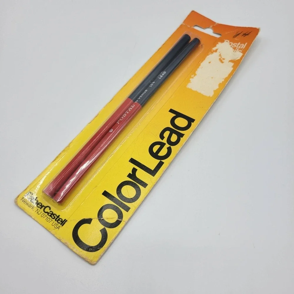 Vintage Faber Castell Postal Color Lead Pencils Red & Blue 1.0mm 1 Pack of 2